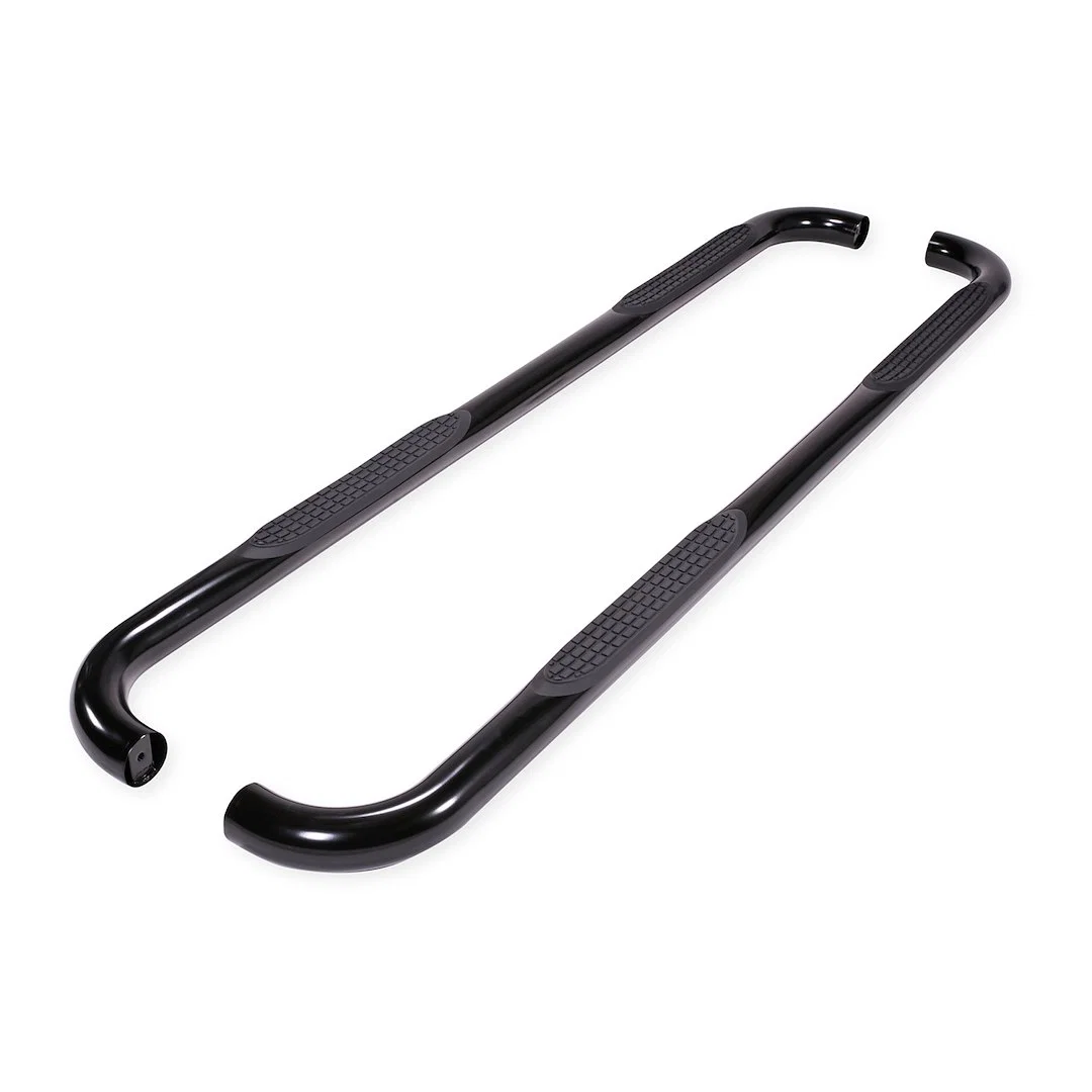 1110134043 – TRAILFX Nerf Bar, With Step Pads 3 Inch Round Bent Powder Coated Black Steel Without End Caps Frame Body...